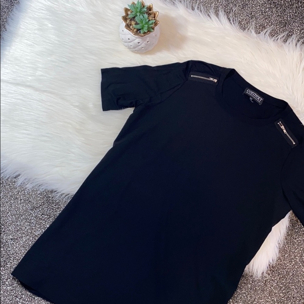 Lord & Taylor zippered shoulder shift dress